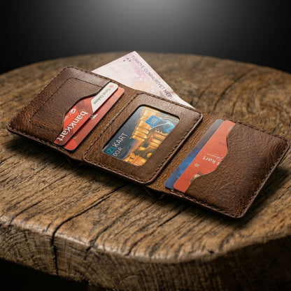 Kora - Deri Trifold Cüzdan